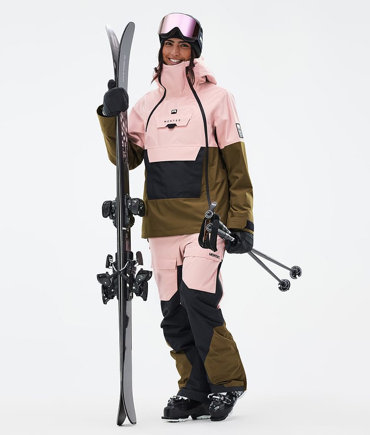 Montec Fawk W Skibukse Dame Soft Pink/Black/Fatigue, Bilde 2 av 7