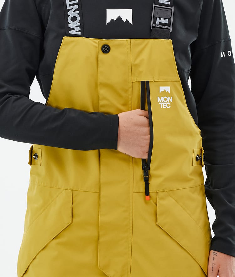 Montec Fawk W Snowboardbukse Dame Yellow/Black/Light Red, Bilde 6 av 7