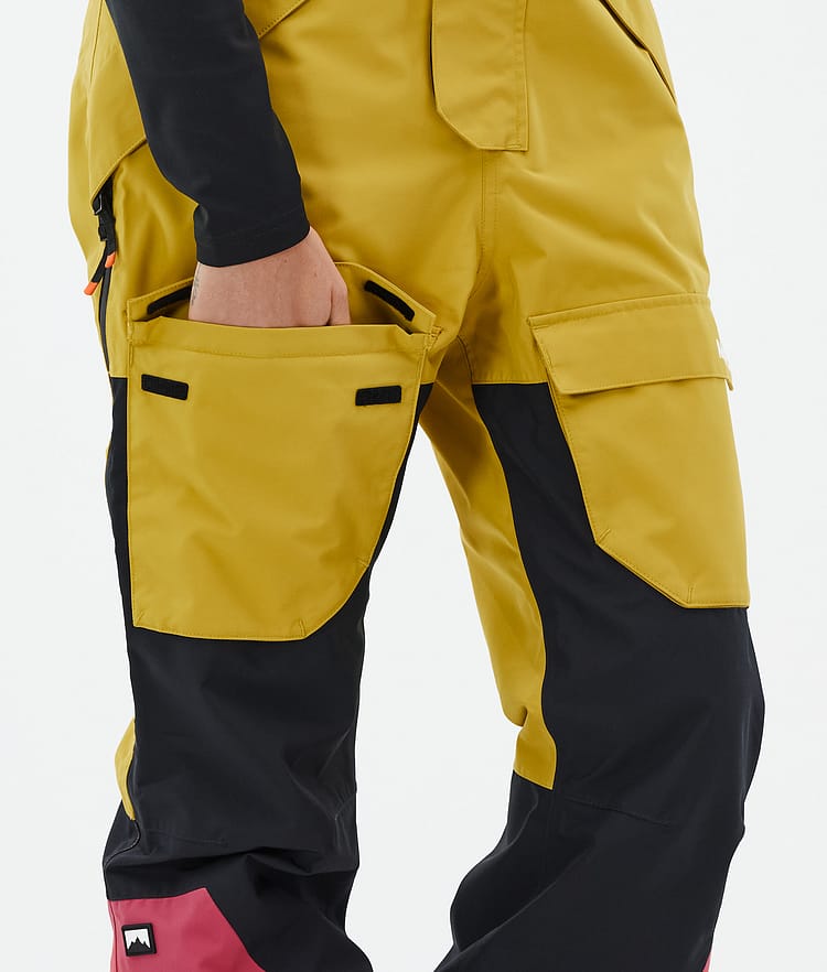 Montec Fawk W Snowboardbukse Dame Yellow/Black/Light Red, Bilde 7 av 7