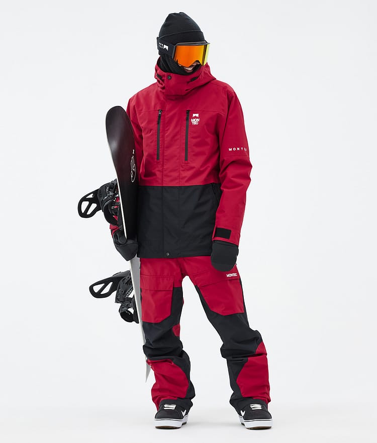 Montec Fawk Snowboardjakke Herre Deep Red/Black, Bilde 3 av 10