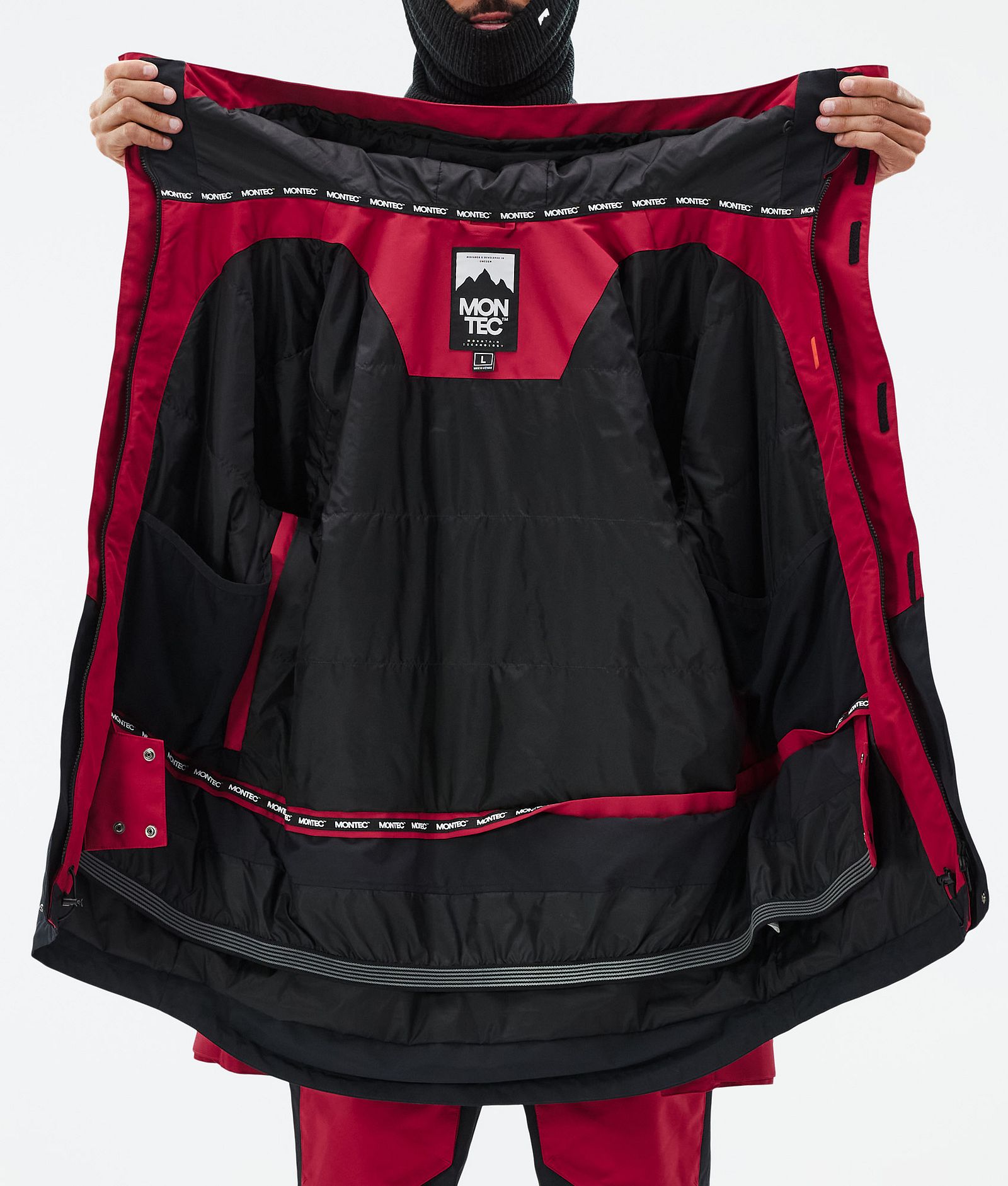 Montec Fawk Snowboardjakke Herre Deep Red/Black, Bilde 10 av 10