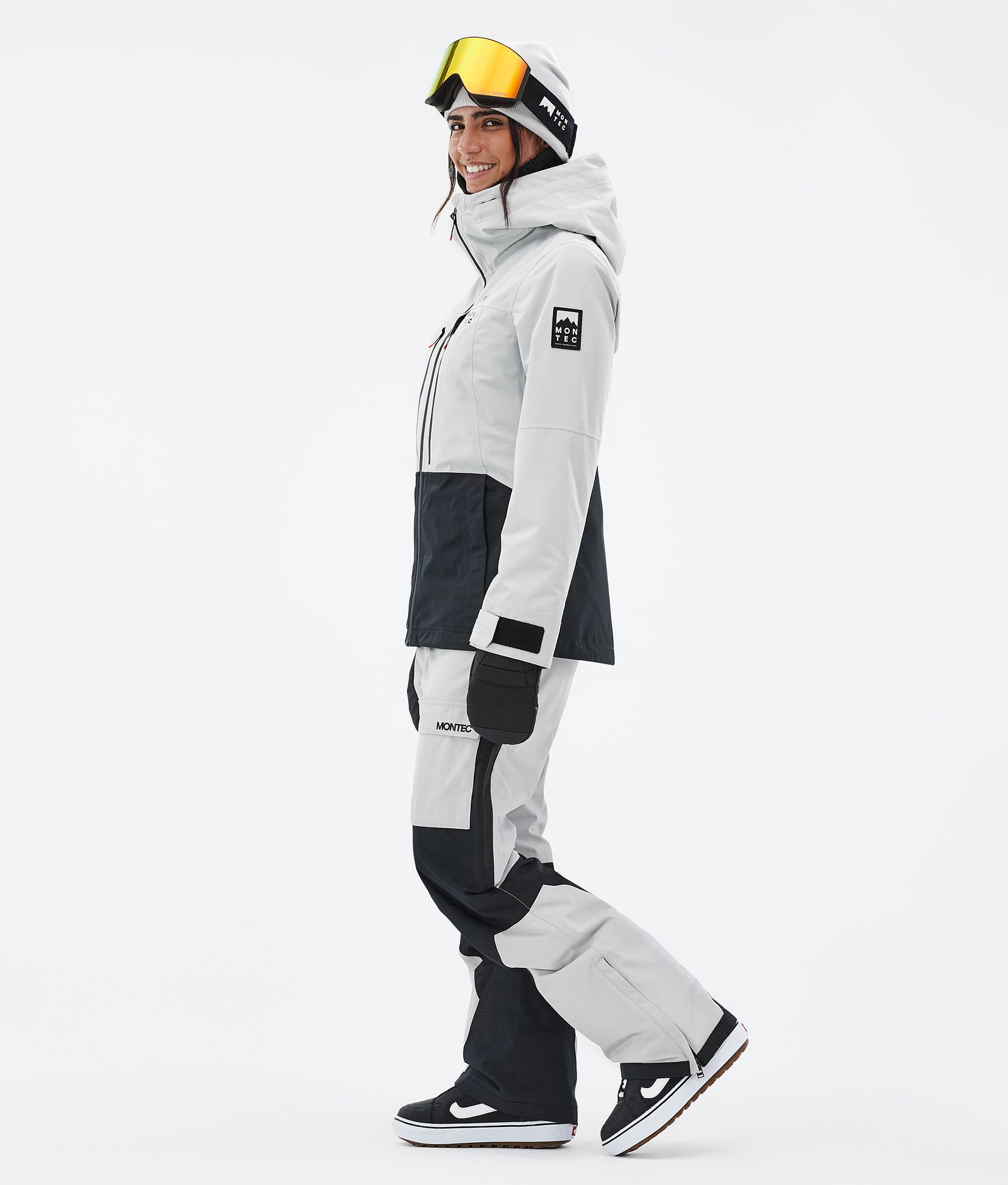 Montec Moss W Snowboardjakke Dame Light Grey/Black, Bilde 3 av 9