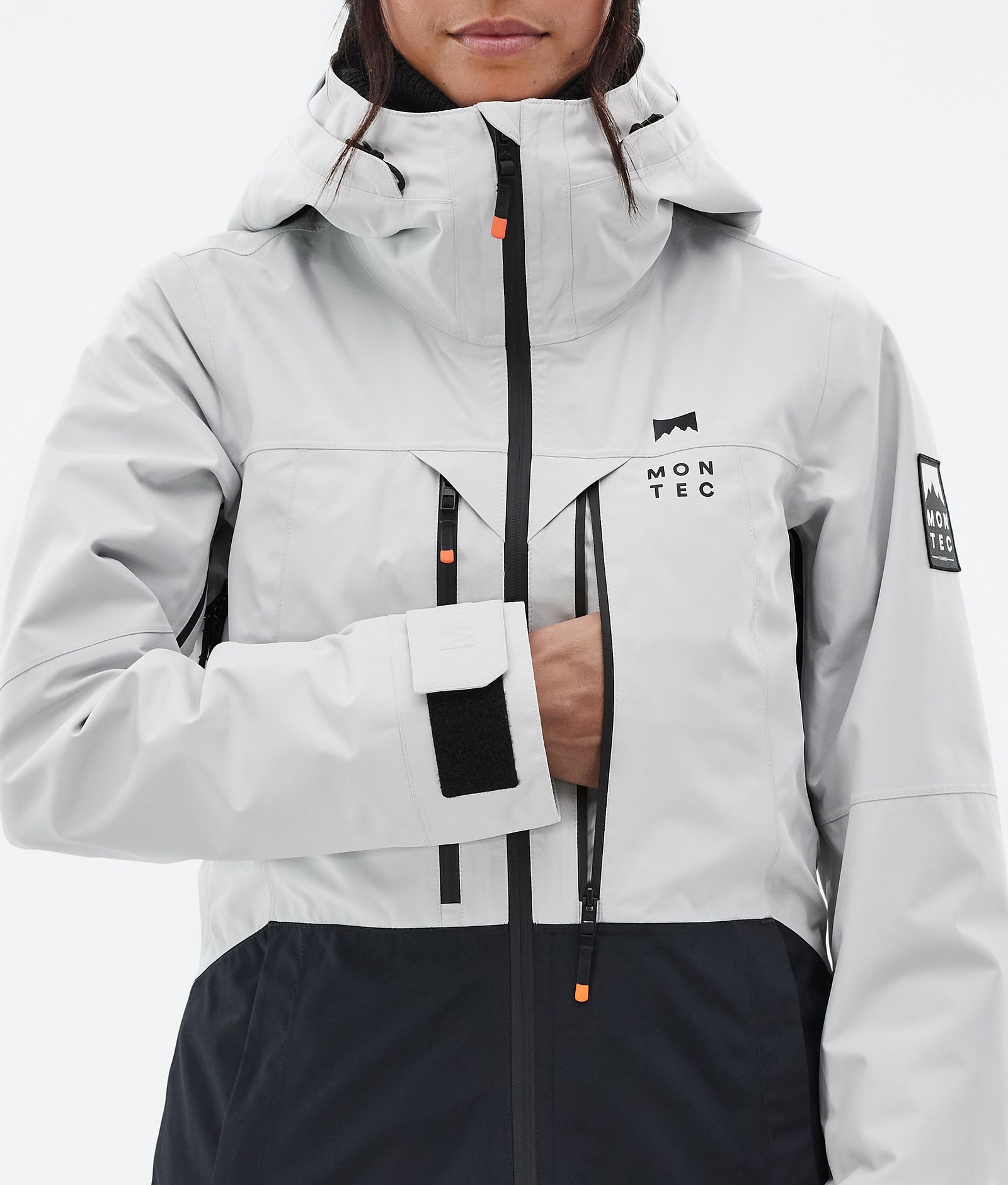 Montec Moss W Snowboardjakke Dame Light Grey/Black, Bilde 8 av 9