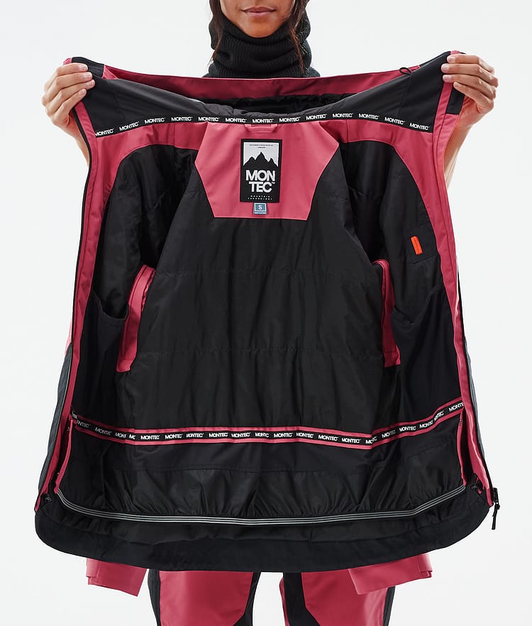 Montec Moss W Snowboardjakke Dame Light Red/Black, Bilde 10 av 10