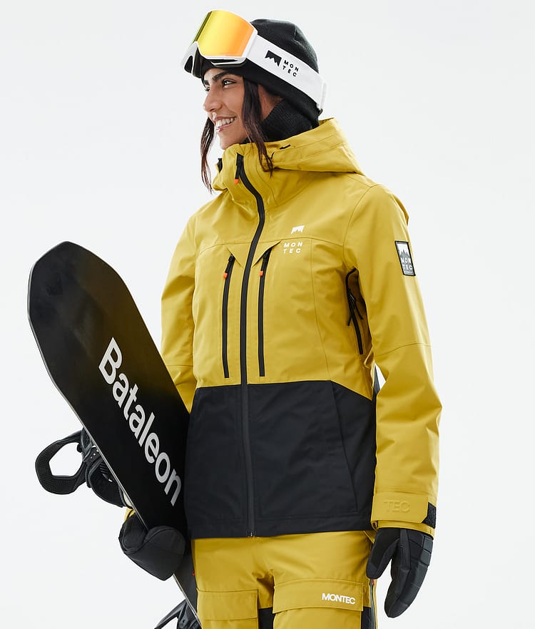 Montec Moss W Snowboardjakke Dame Yellow/Black, Bilde 1 av 10