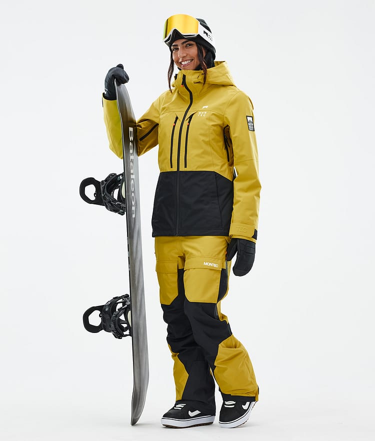 Montec Moss W Snowboardjakke Dame Yellow/Black, Bilde 3 av 10