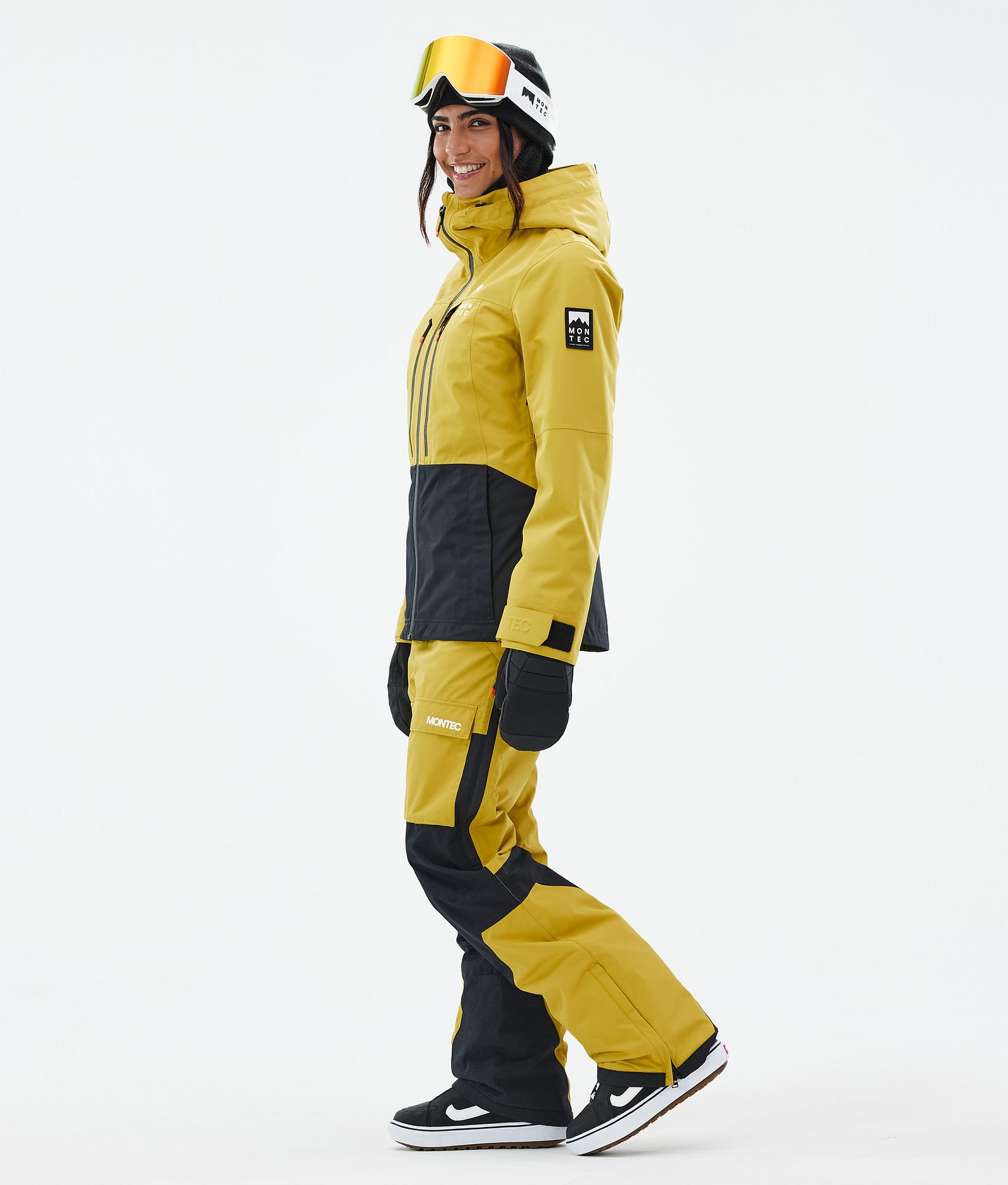 Montec Moss W Snowboardjakke Dame Yellow/Black, Bilde 4 av 10