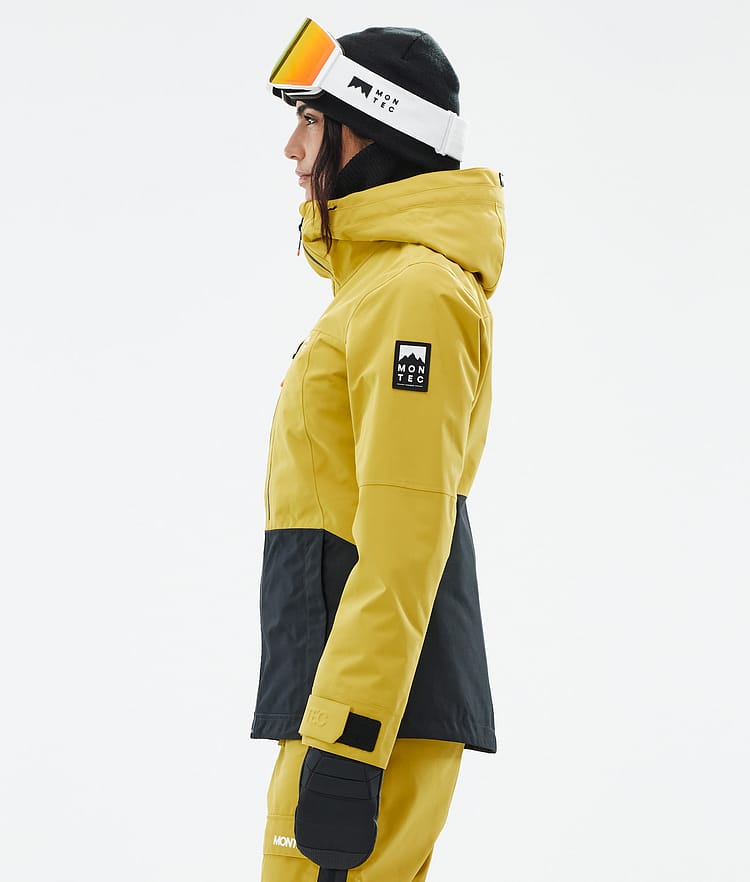 Montec Moss W Snowboardjakke Dame Yellow/Black, Bilde 6 av 10