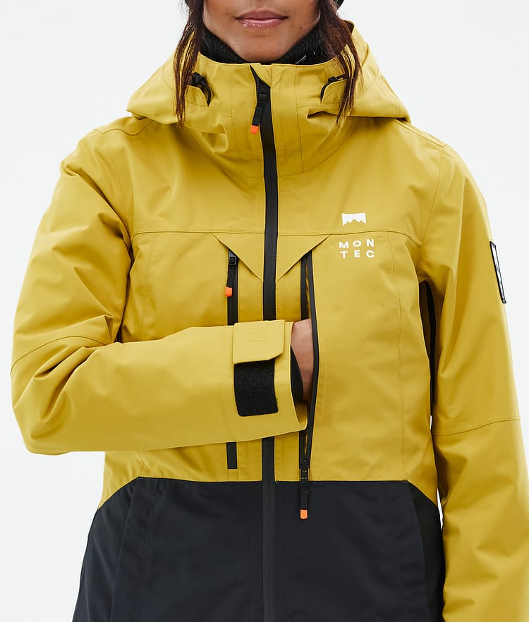 Montec Moss W Snowboardjakke Dame Yellow/Black, Bilde 9 av 10