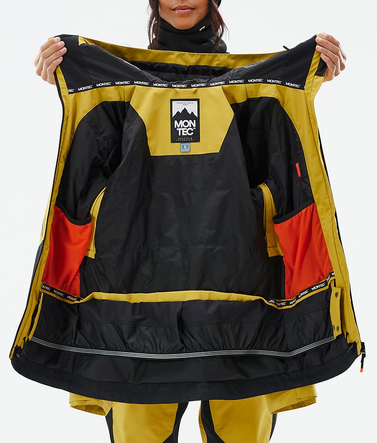 Montec Moss W Snowboardjakke Dame Yellow/Black, Bilde 10 av 10