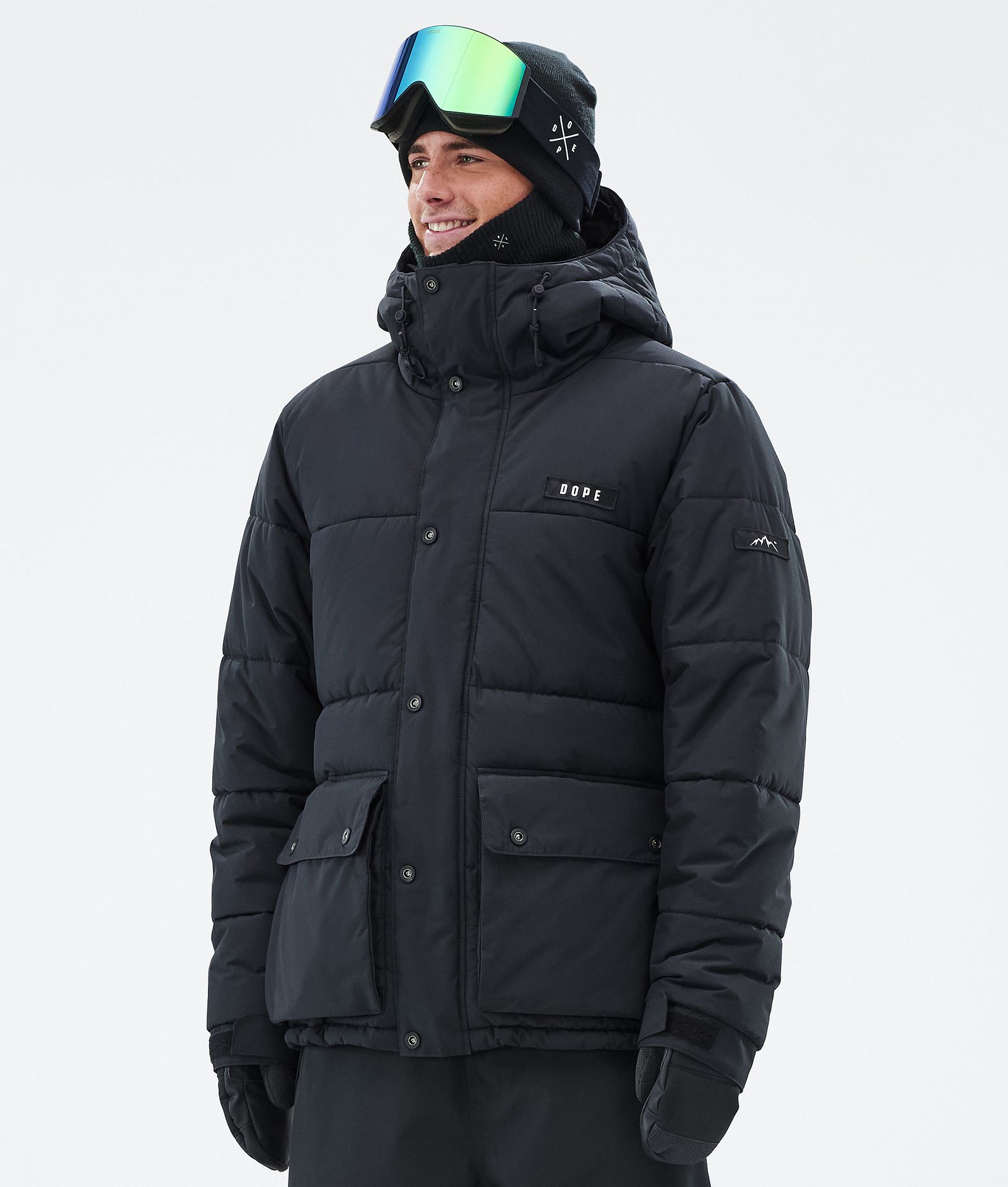 Dope Puffer Full Zip Snowboardjakke Herre Black, Bilde 1 av 9