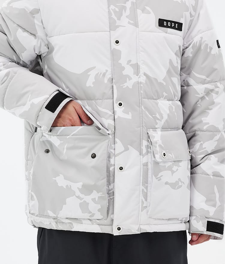 Dope Puffer Full Zip Skijakke Herre Grey Camo, Bilde 8 av 9