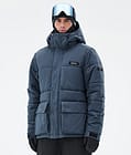 Dope Puffer Full Zip Snowboardjakke Herre Metal Blue, Bilde 1 av 9