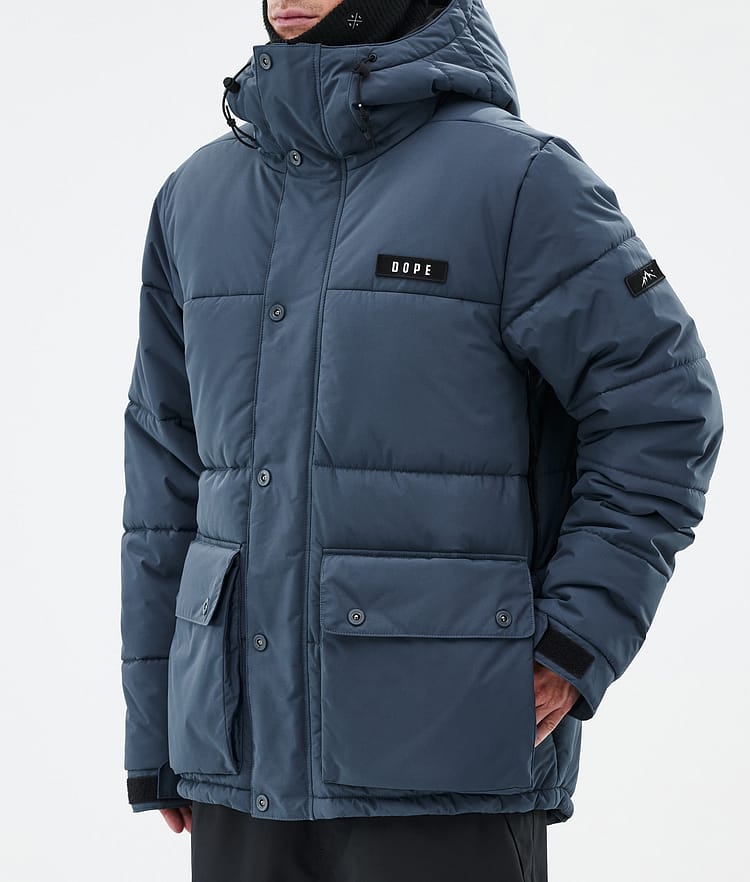 Dope Puffer Full Zip Snowboardjakke Herre Metal Blue, Bilde 7 av 9