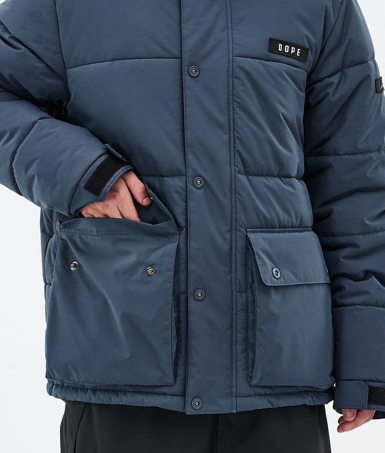 Dope Puffer Full Zip Skijakke Herre Metal Blue, Bilde 8 av 9