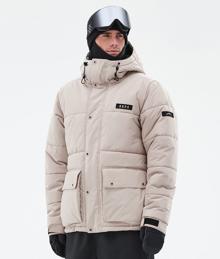 Dope Puffer Full Zip Snowboardjakke Herre Sand, Bilde 1 av 9