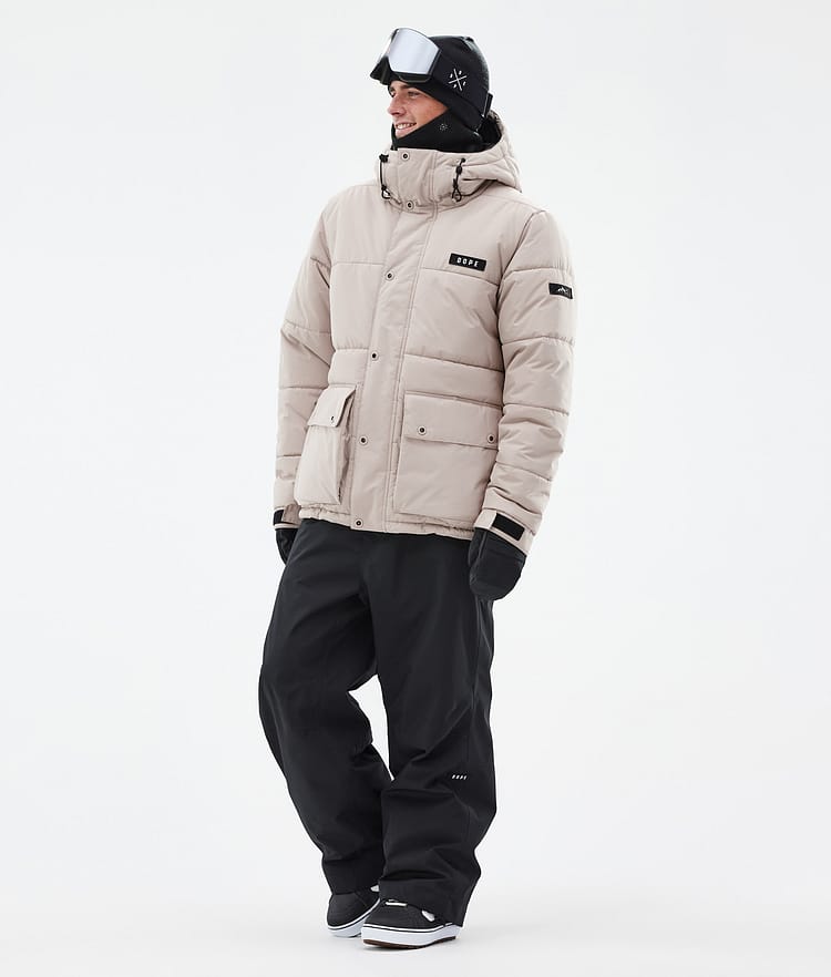 Dope Puffer Full Zip Snowboardjakke Herre Sand, Bilde 2 av 9