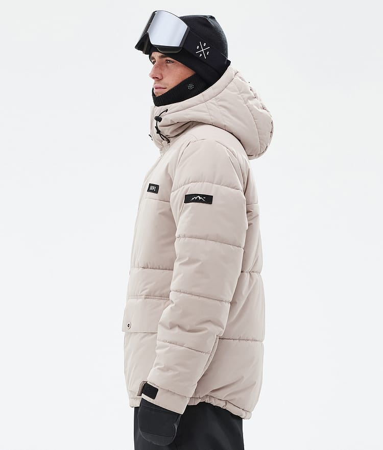 Dope Puffer Full Zip Skijakke Herre Sand, Bilde 5 av 9