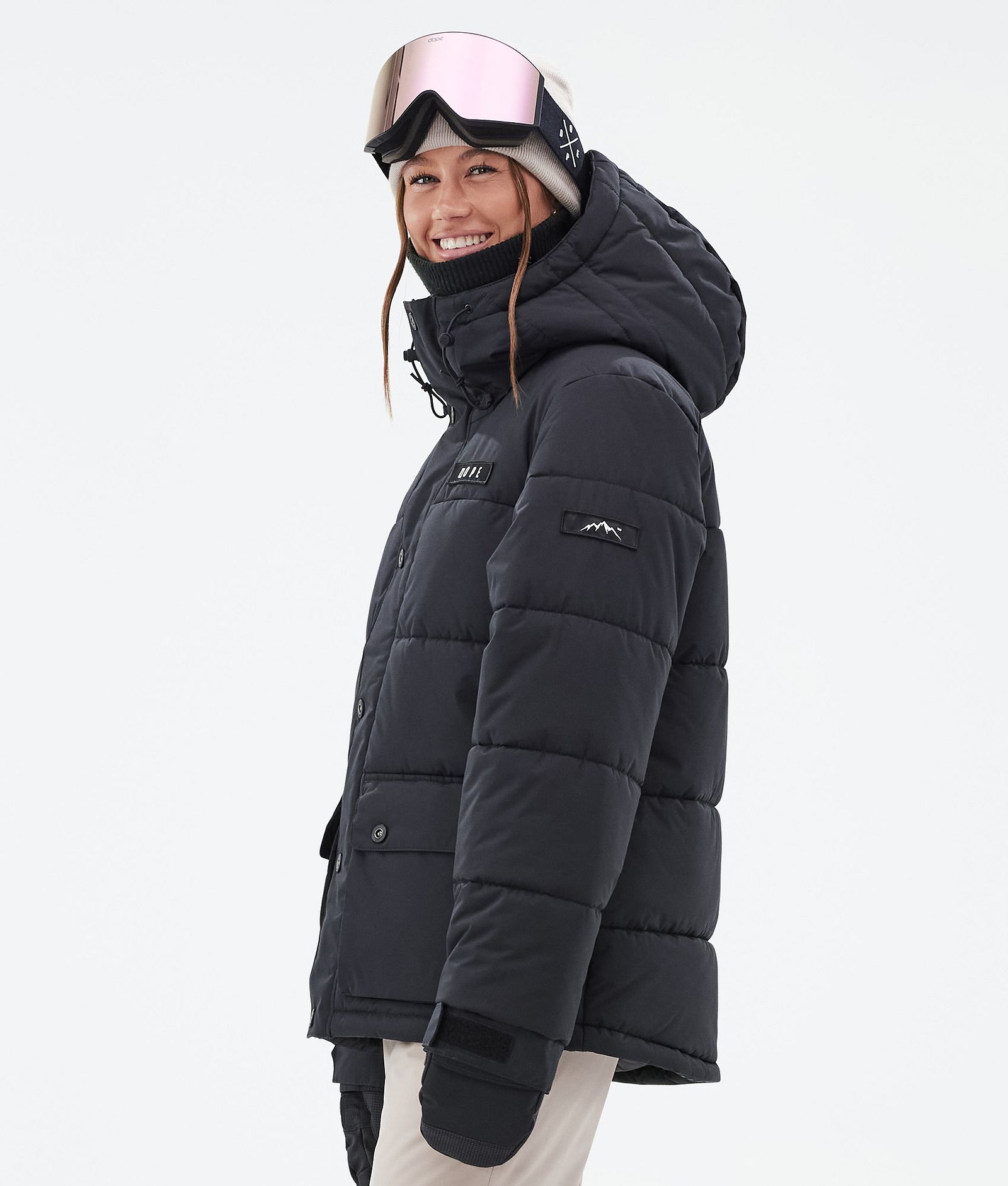 Dope Puffer W Full Zip Skijakke Dame Black, Bilde 5 av 9