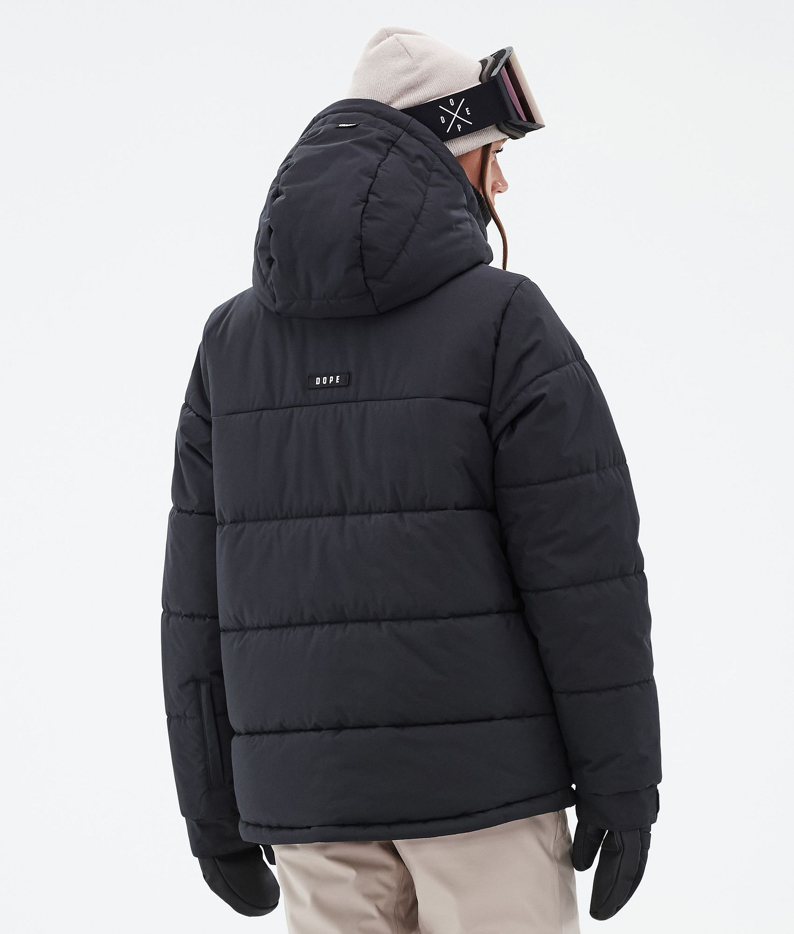 Dope Puffer W Full Zip Skijakke Dame Black, Bilde 6 av 9