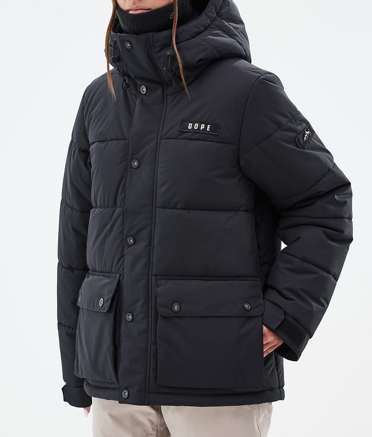 Dope Puffer W Full Zip Snowboardjakke Dame Black, Bilde 7 av 9