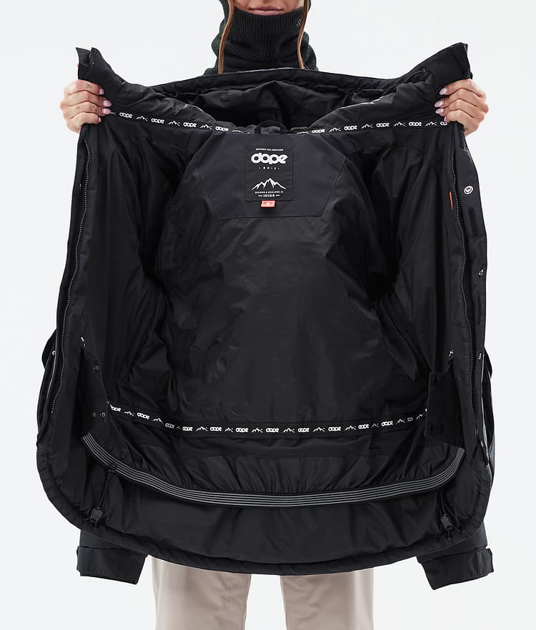 Dope Puffer W Full Zip Snowboardjakke Dame Black, Bilde 9 av 9