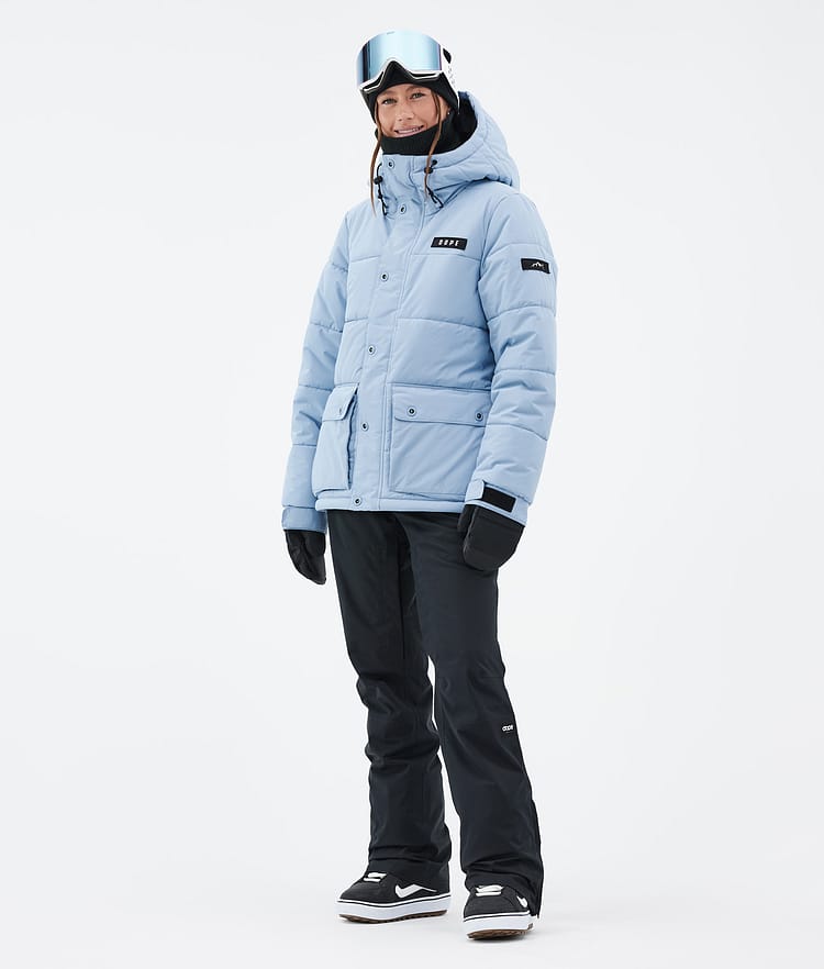 Dope Puffer W Full Zip Snowboardjakke Dame Light Blue, Bilde 2 av 9