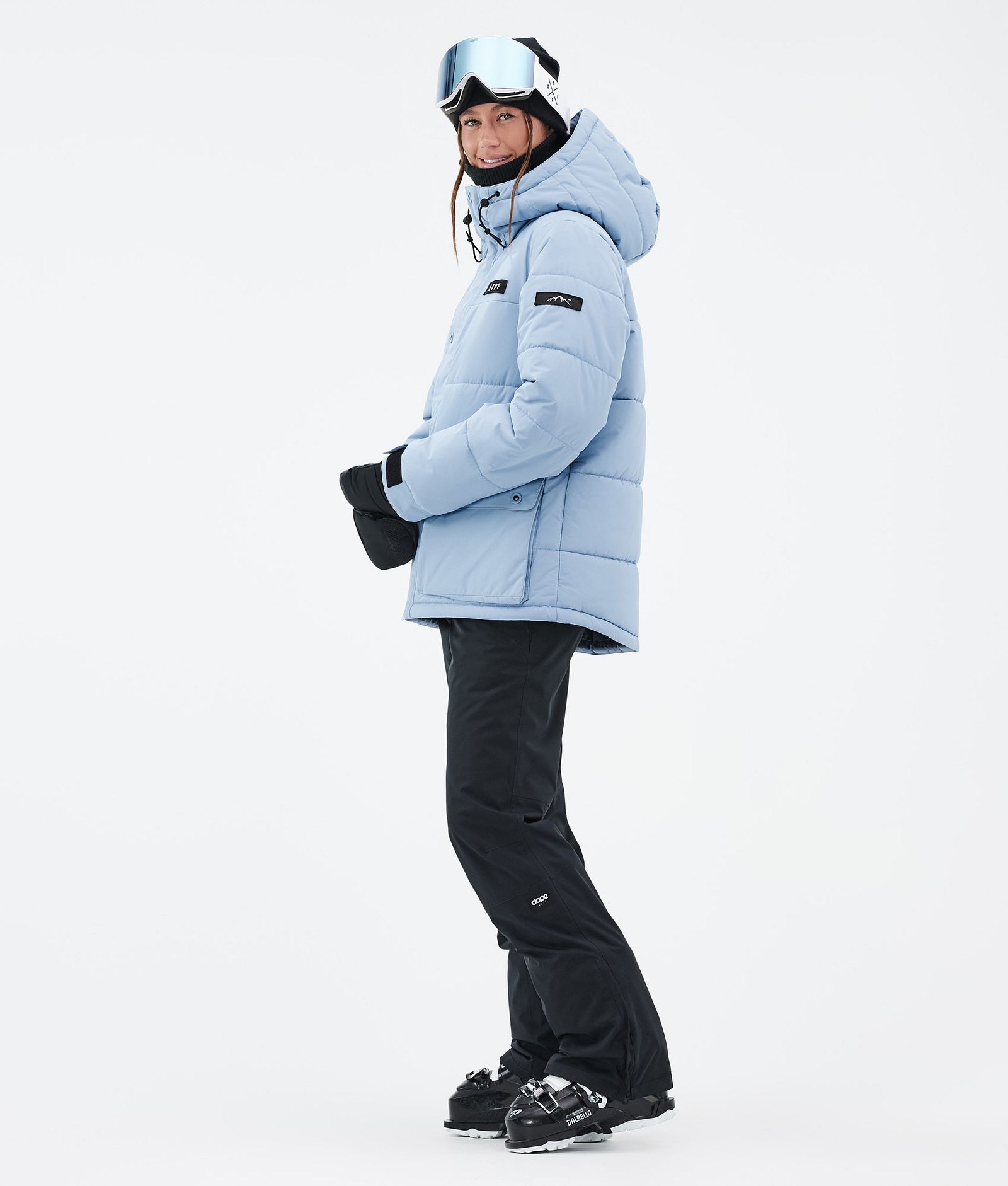 Dope Puffer W Full Zip Skijakke Dame Light Blue, Bilde 3 av 9