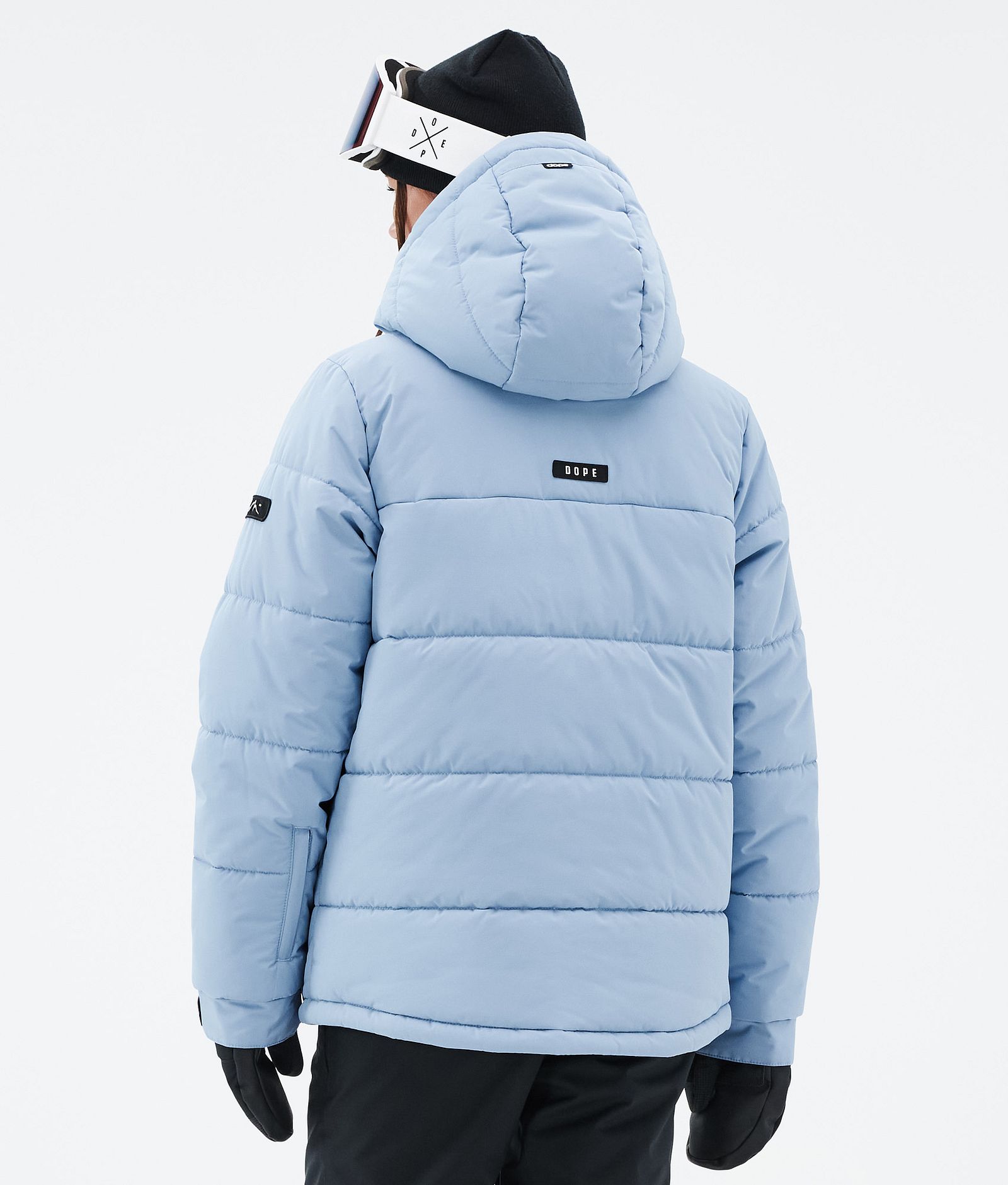 Dope Puffer W Full Zip Snowboardjakke Dame Light Blue, Bilde 6 av 9