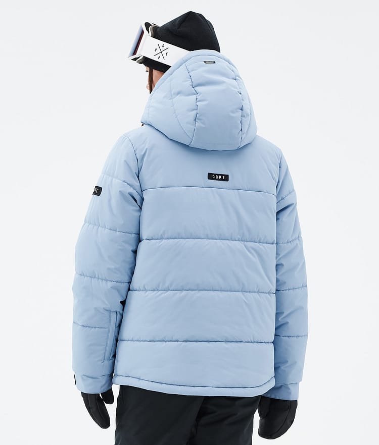 Dope Puffer W Full Zip Skijakke Dame Light Blue, Bilde 6 av 9