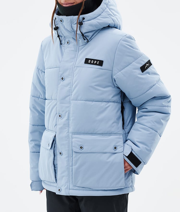 Dope Puffer W Full Zip Snowboardjakke Dame Light Blue, Bilde 7 av 9