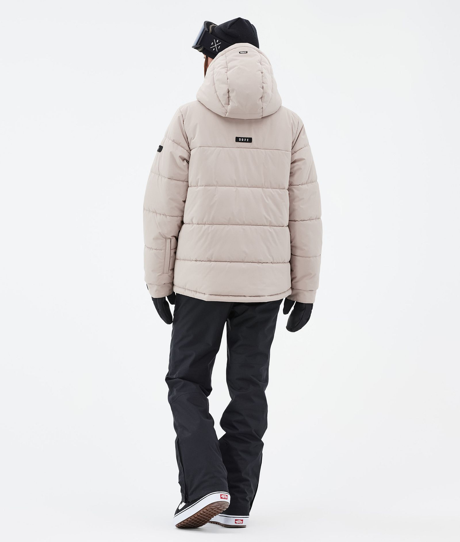 Dope Puffer W Full Zip Snowboardjakke Dame Sand, Bilde 4 av 9