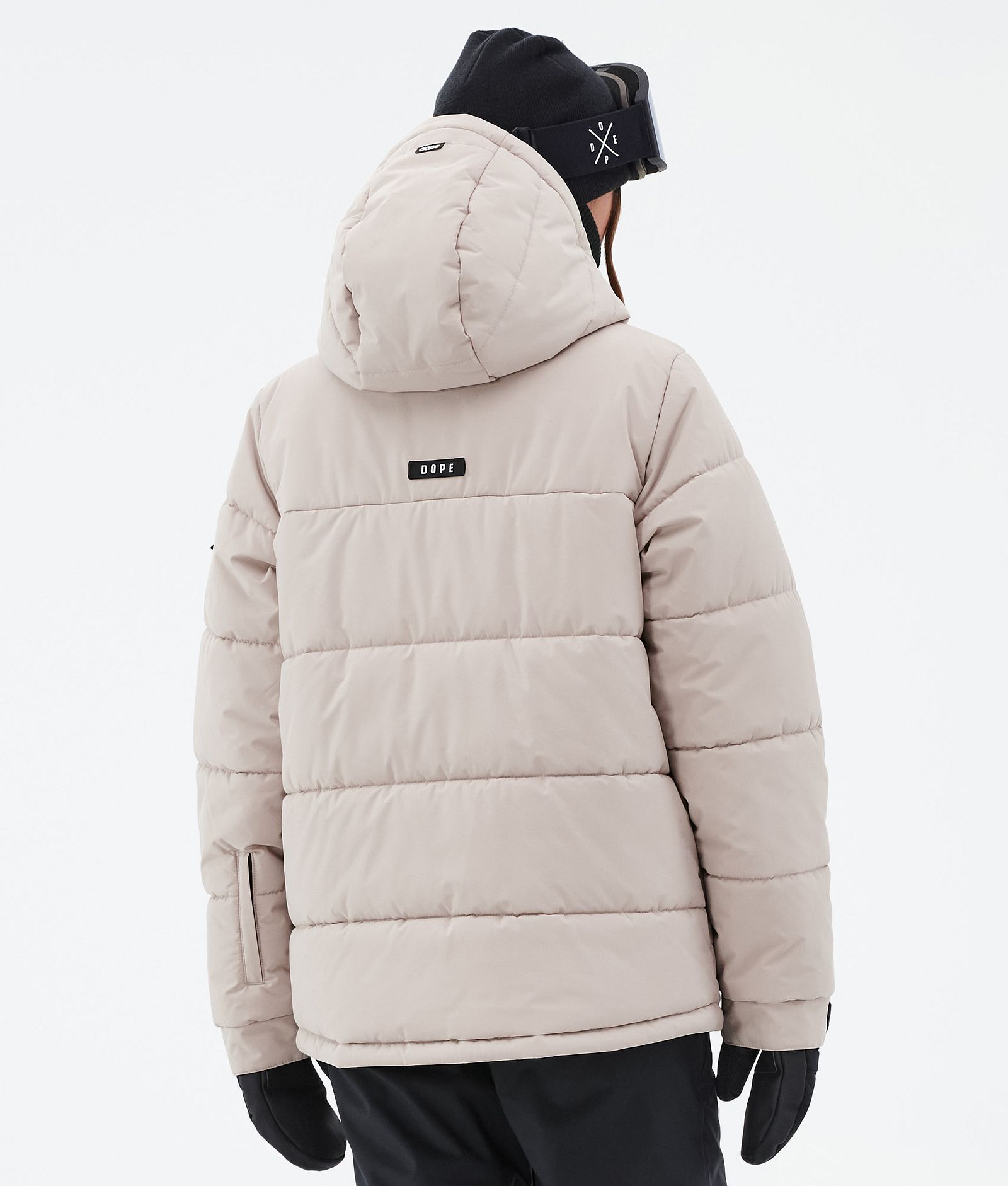 Dope Puffer W Full Zip Snowboardjakke Dame Sand, Bilde 6 av 9