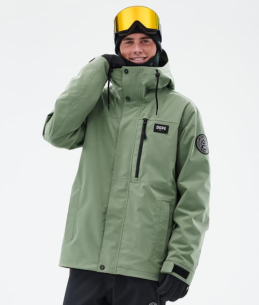 Dope Blizzard Full Zip Snowboardjakke Herre Moss Green