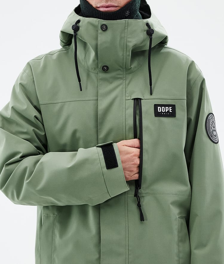 Dope Blizzard Full Zip Skijakke Herre Moss Green, Bilde 8 av 9