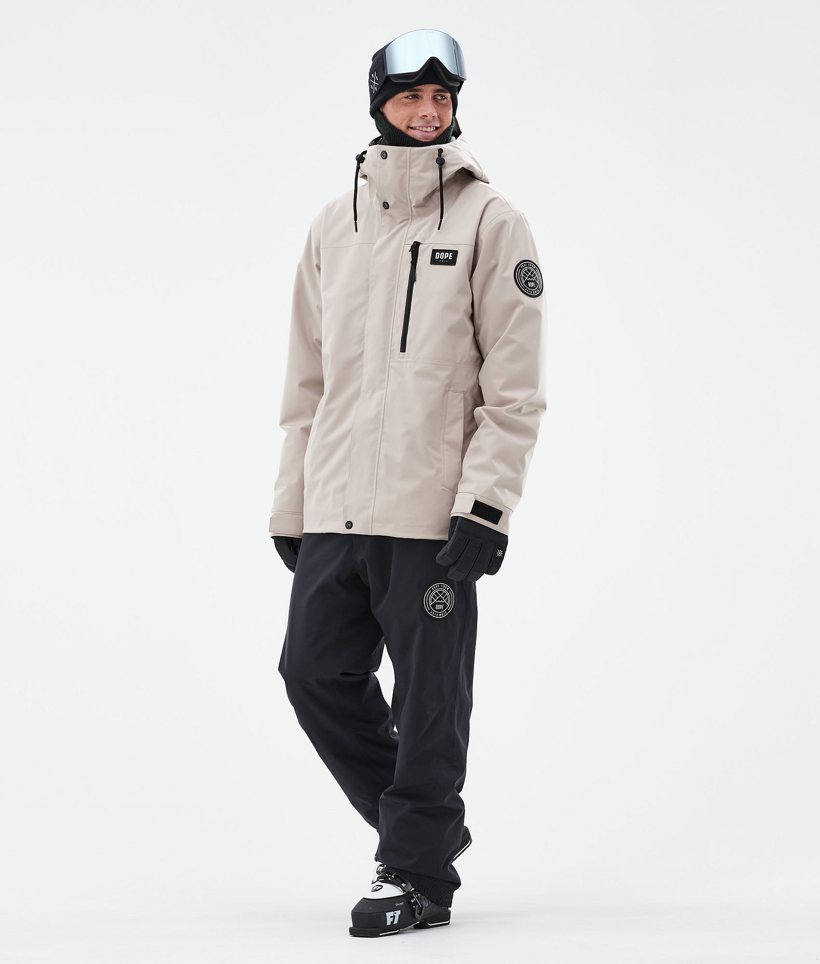 Dope Blizzard Full Zip Skijakke Herre Sand, Bilde 2 av 9