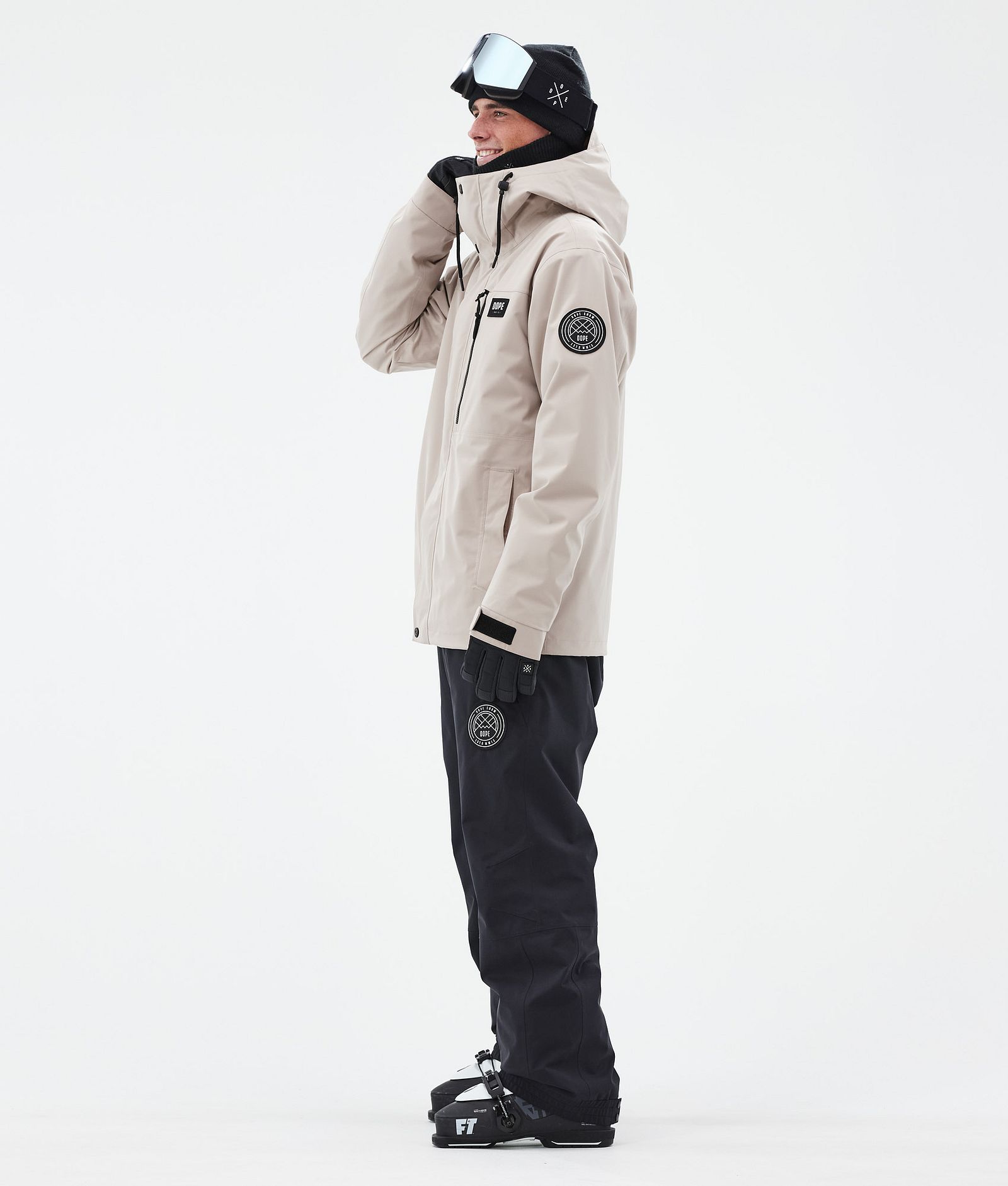 Dope Blizzard Full Zip Skijakke Herre Sand, Bilde 3 av 9