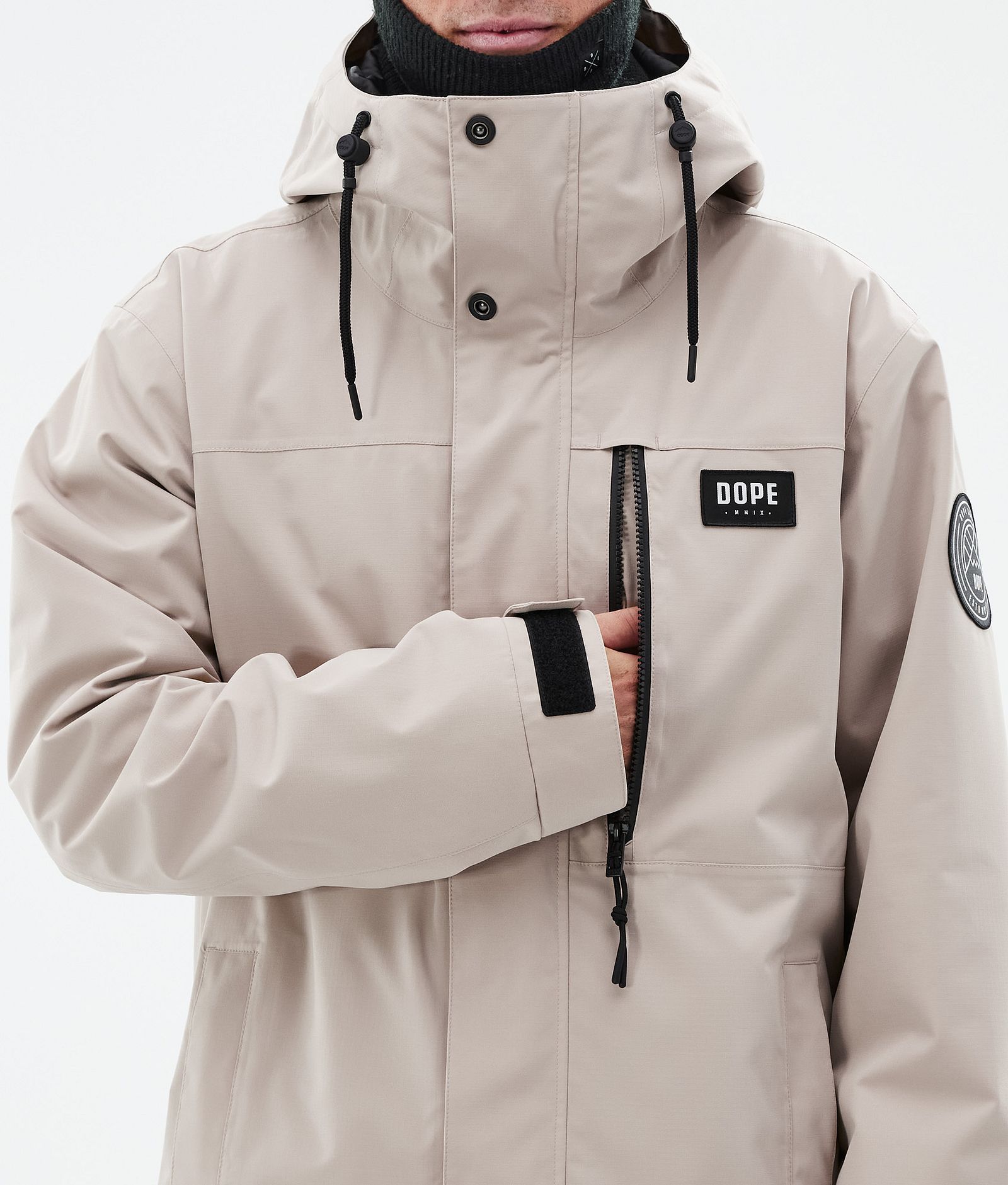 Dope Blizzard Full Zip Skijakke Herre Sand, Bilde 8 av 9