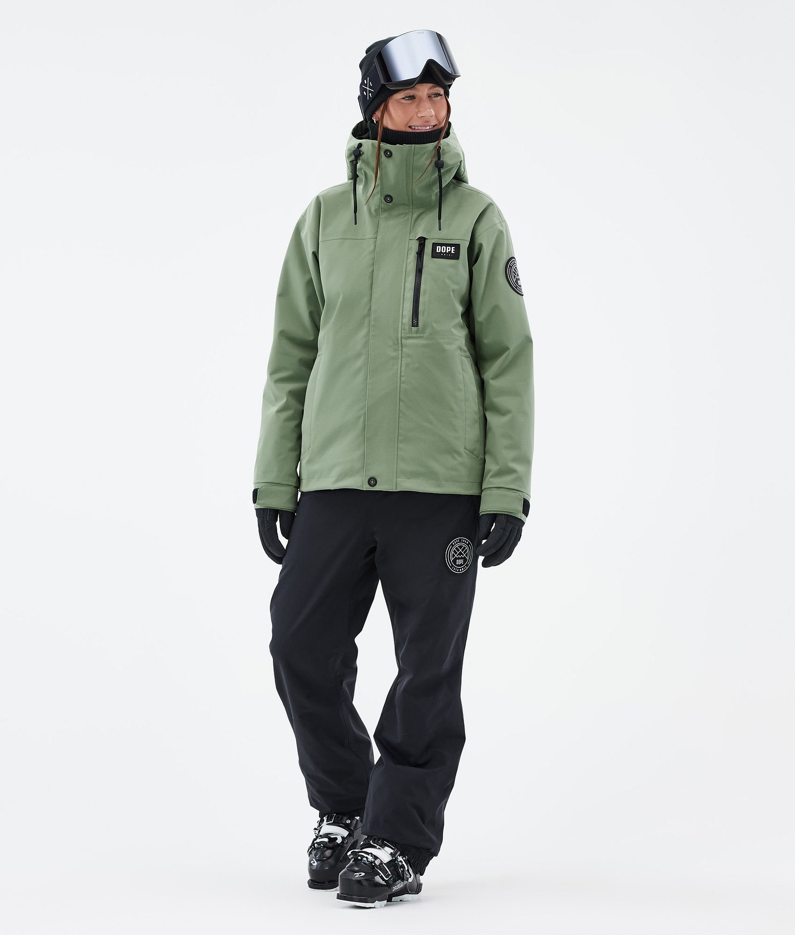 Dope Blizzard W Full Zip Skijakke Dame Moss Green, Bilde 2 av 9