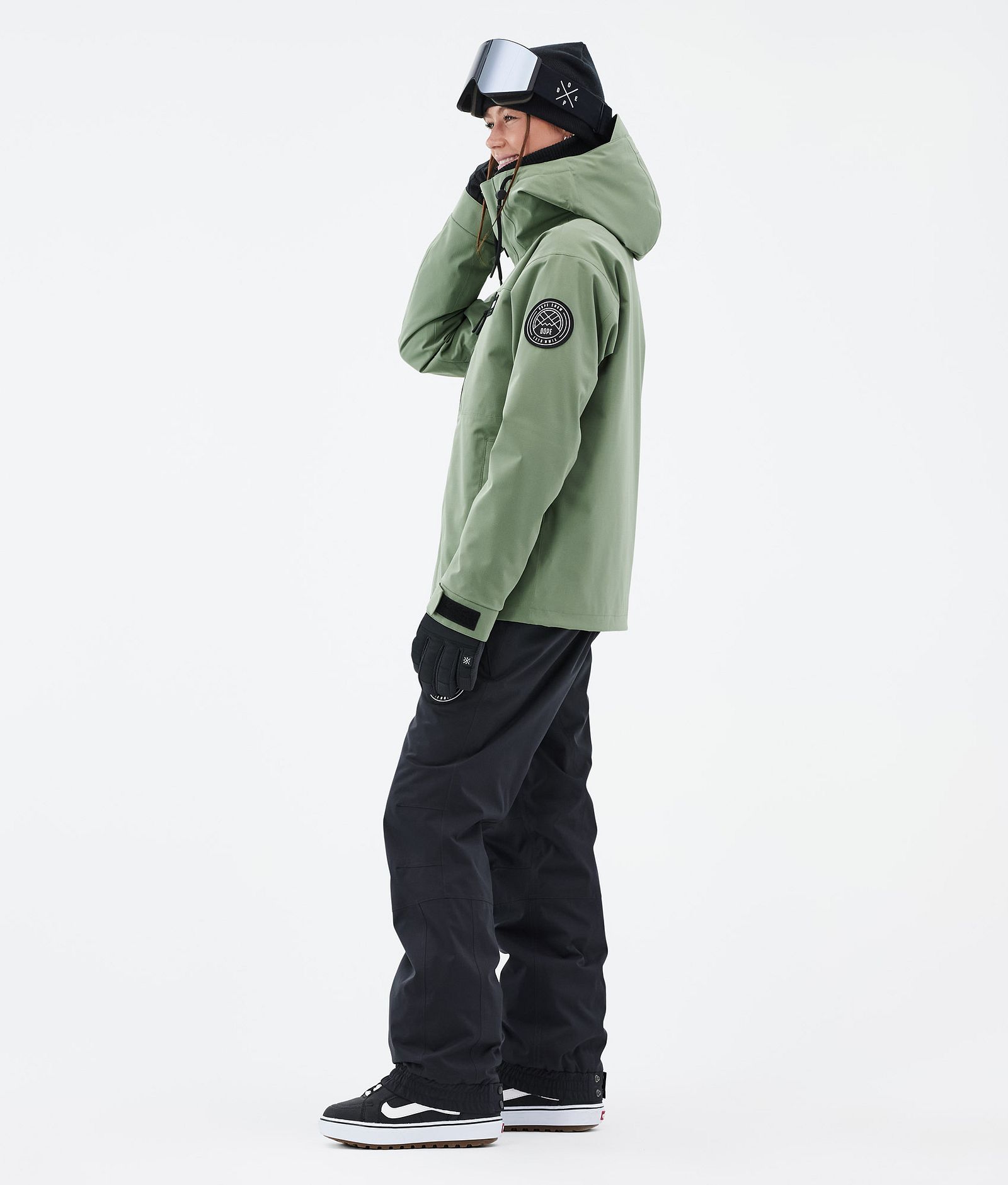 Dope Blizzard W Full Zip Snowboardjakke Dame Moss Green, Bilde 3 av 9