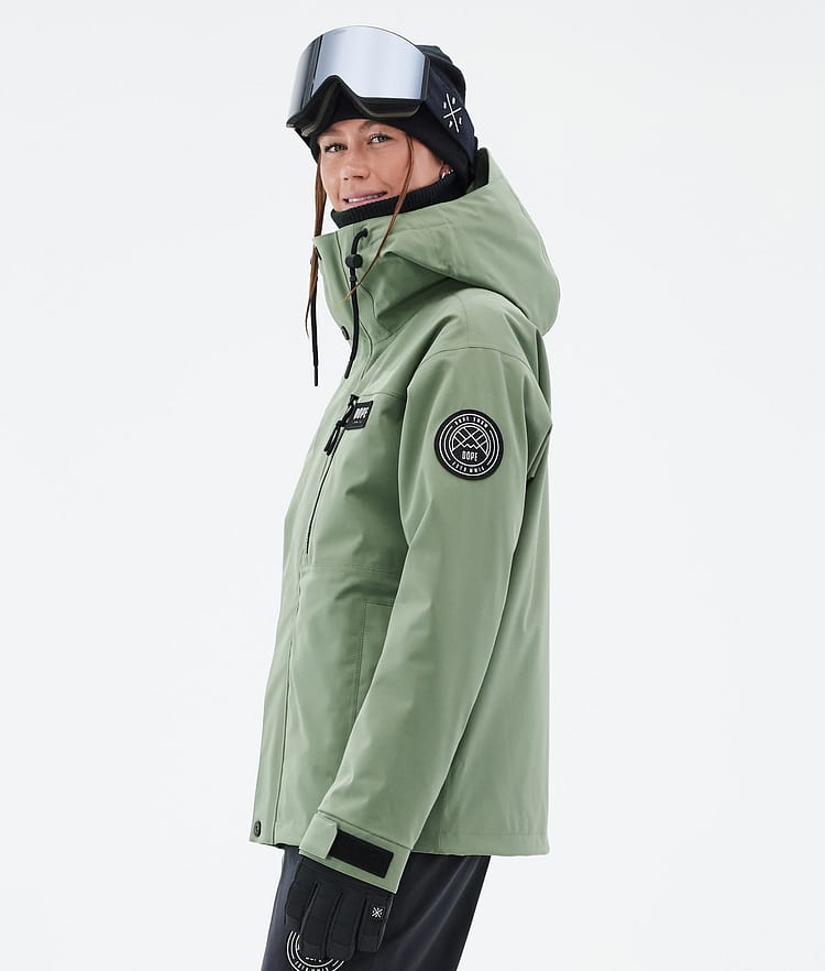 Dope Blizzard W Full Zip Skijakke Dame Moss Green, Bilde 5 av 9