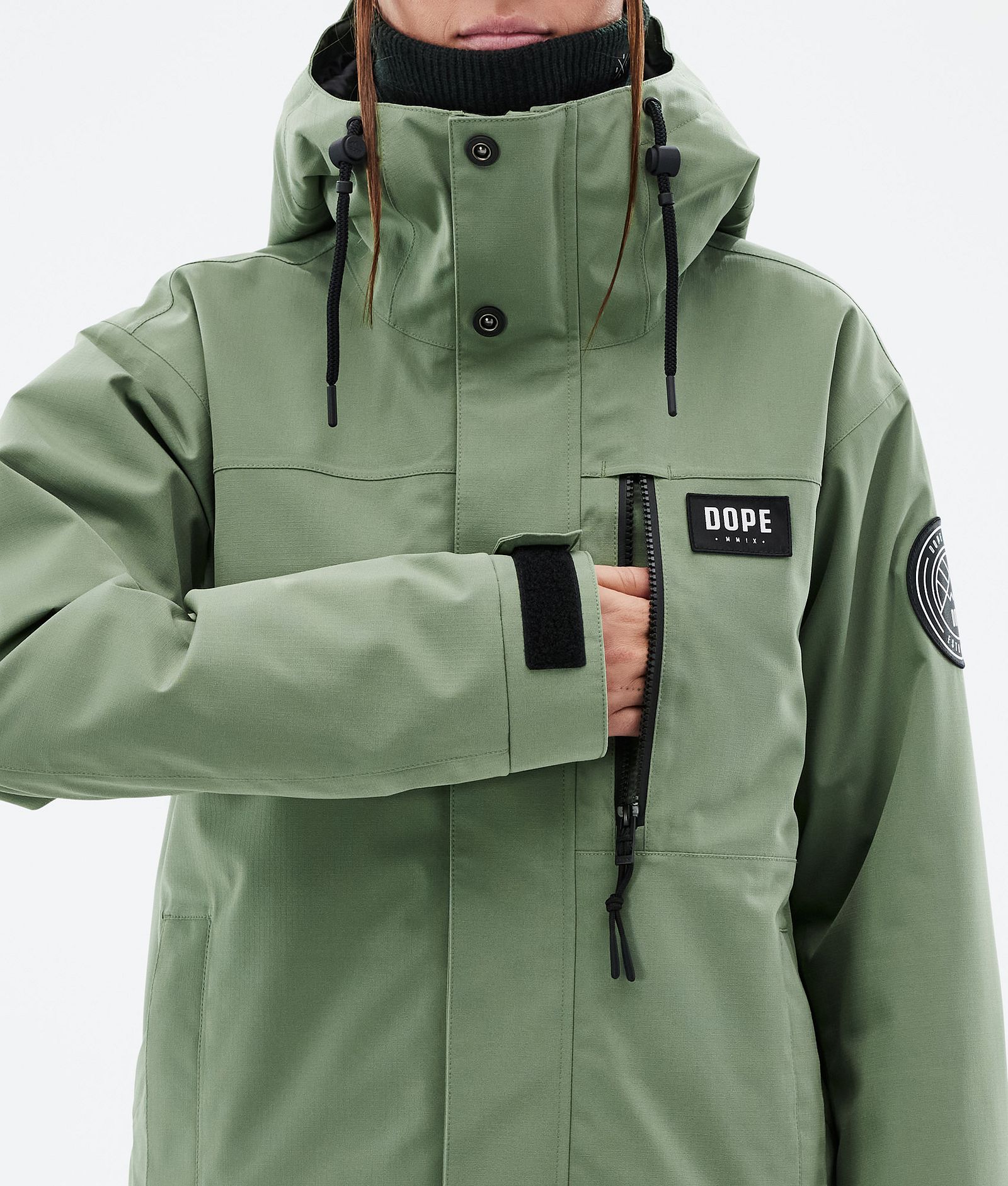 Dope Blizzard W Full Zip Snowboardjakke Dame Moss Green, Bilde 8 av 9