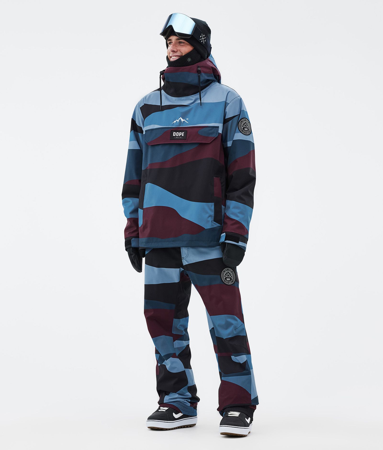 Dope Blizzard Snowboardbukse Herre Shards Burgundy Blue, Bilde 2 av 5