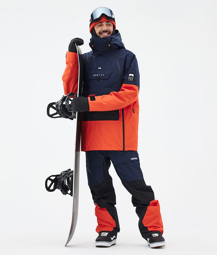 Montec Fawk Snowboardbukse Herre Dark Blue/Black/Orange, Bilde 2 av 7