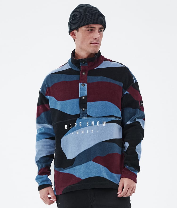 Dope Comfy Fleecegenser Herre Shards Burgundy Blue, Bilde 1 av 6