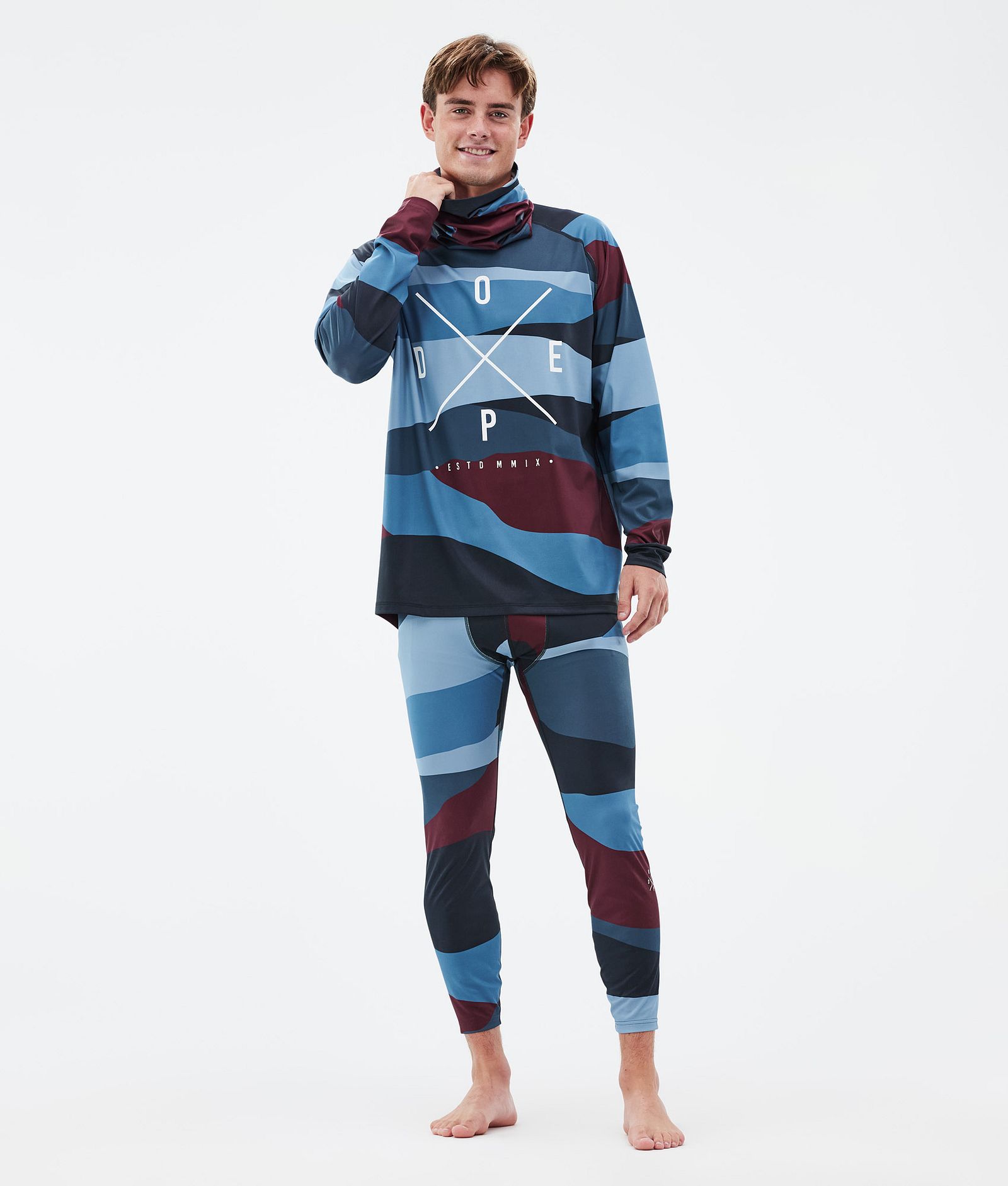 Dope Snuggle Superundertøy bukse Herre Shards Burgundy Blue, Bilde 3 av 7