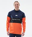 Montec Alpha Superundertøy overdel Herre Dark Blue/Black/Orange