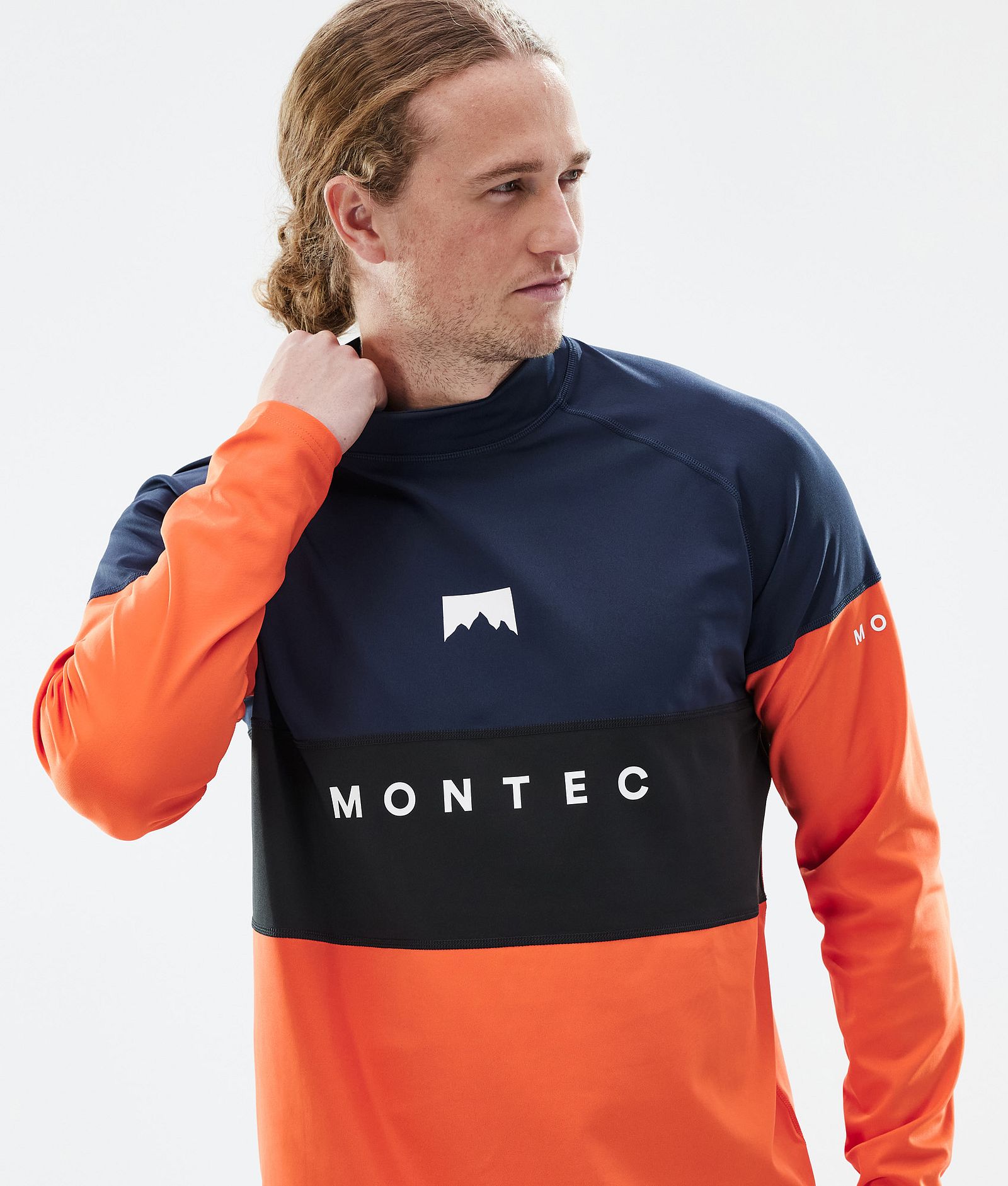 Montec Alpha Superundertøy overdel Herre Dark Blue/Black/Orange, Bilde 2 av 5