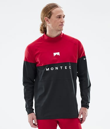 Montec Alpha Superundertøy overdel Herre Deep Red/Black