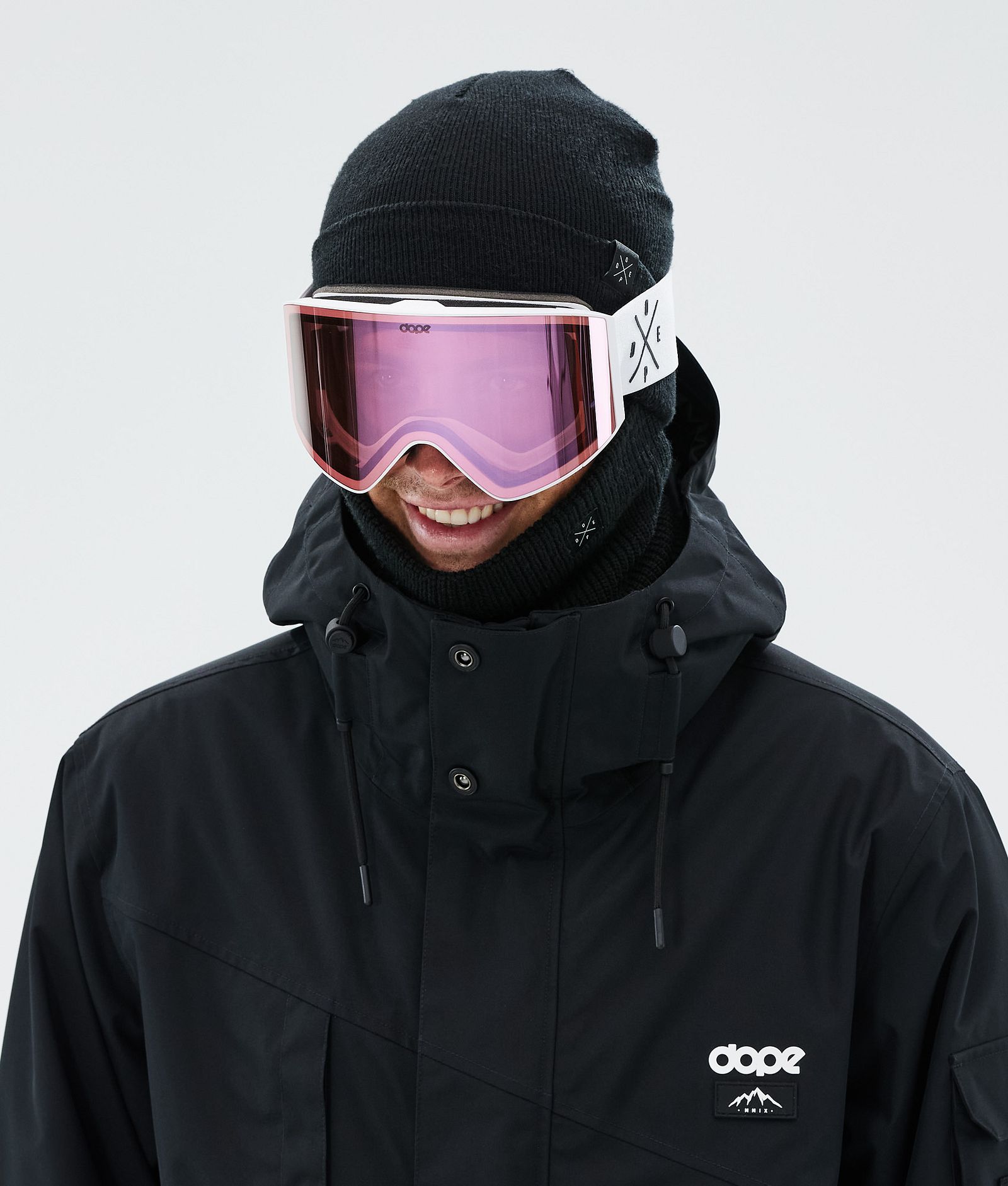 Dope Sight Skibriller White/Pink Mirror, Bilde 3 av 6